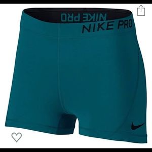 Teal Nike Pro Shorts